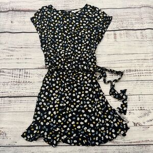 POPSUGAR Black Floral Dress women’s size extra small